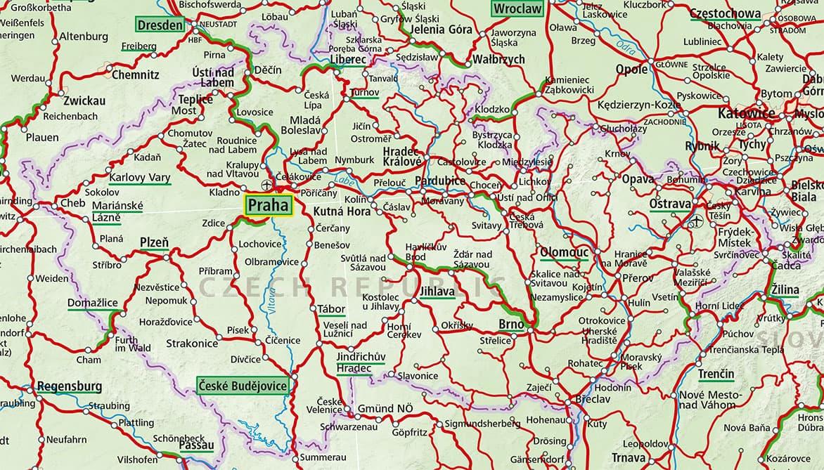 Czech Republic Rail Map