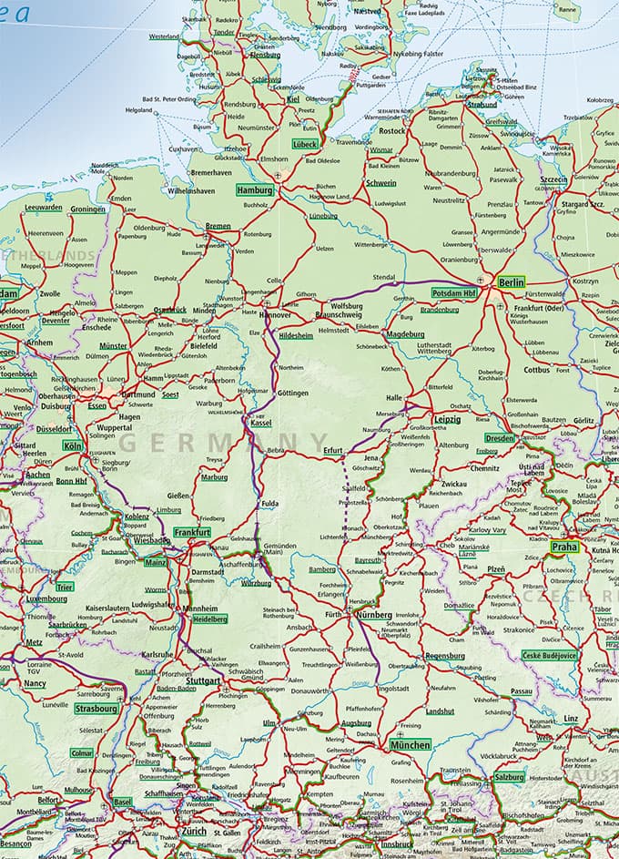 Germany Rail Map
