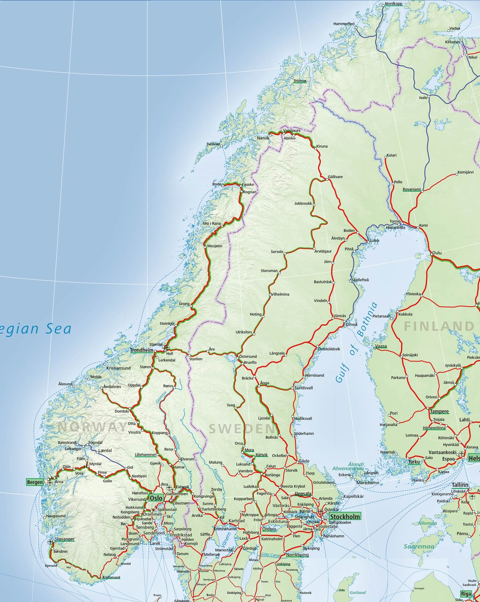 Norway Rail Map