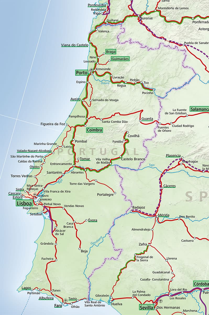 Portugal Rail Map