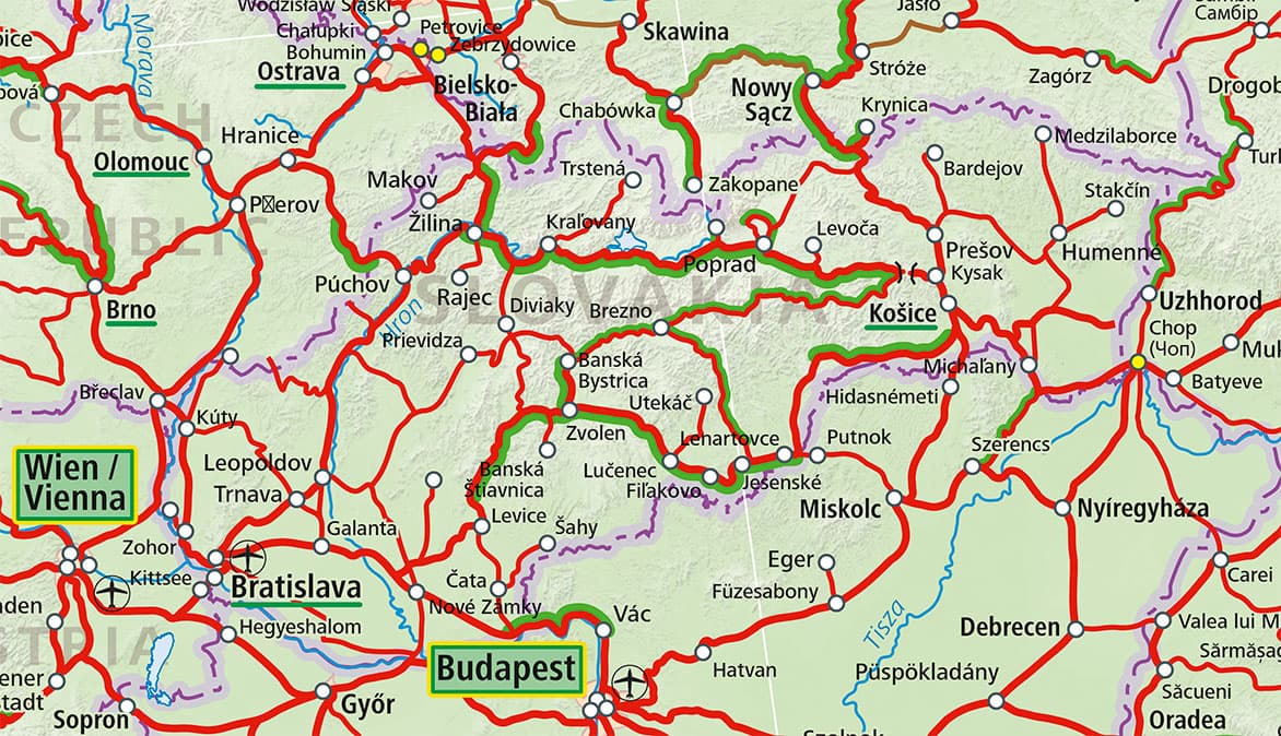 Slovakia Rail Map