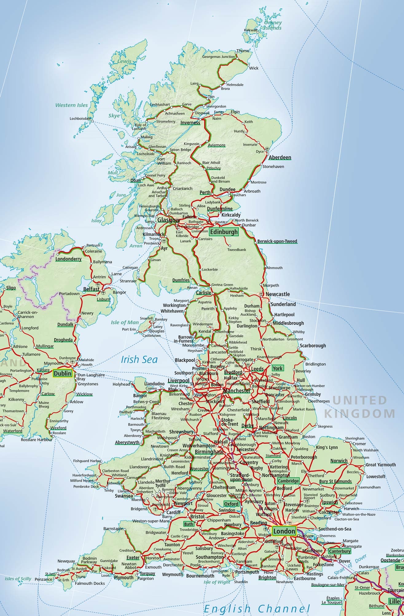 United Kingdom Rail Map