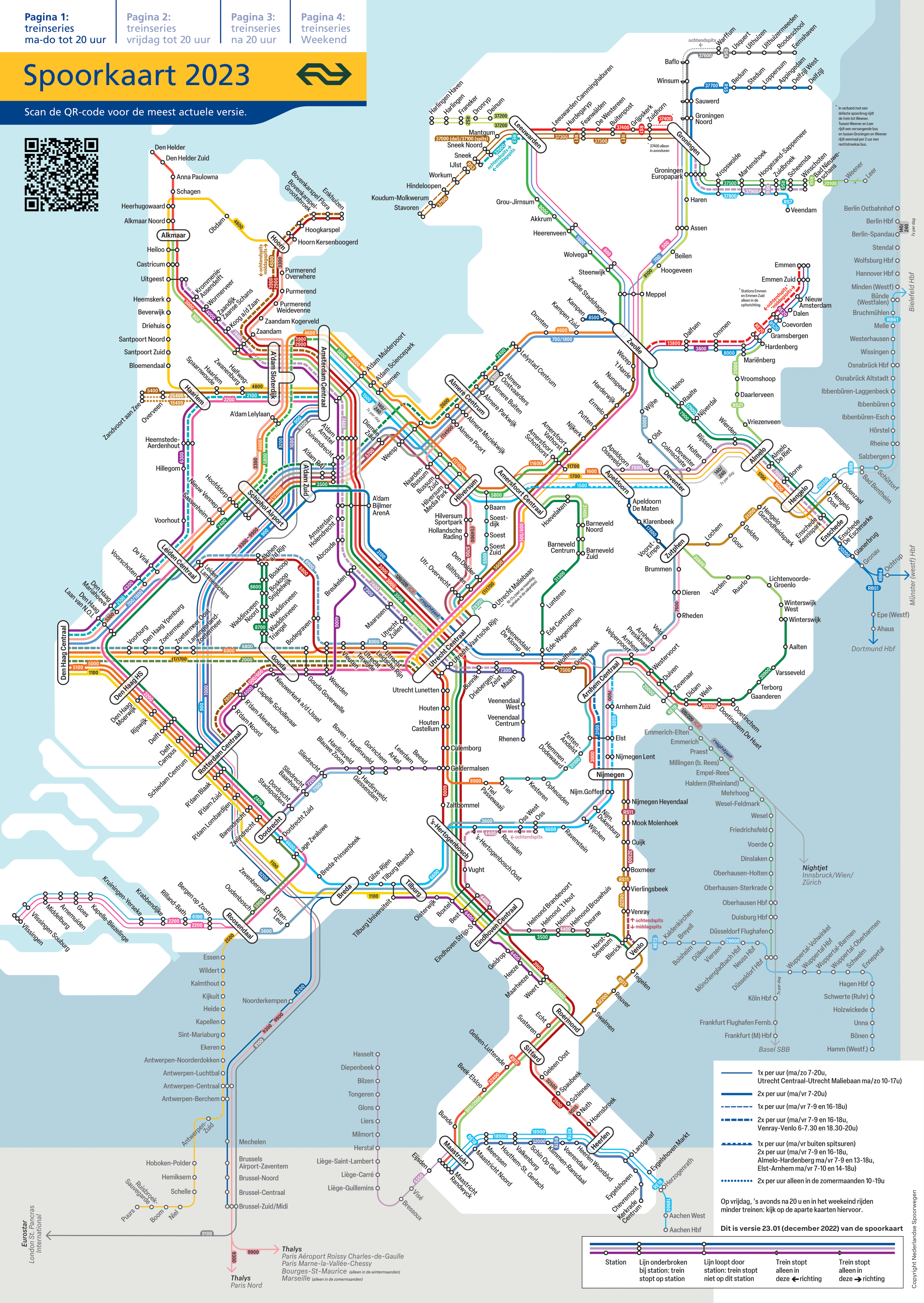 Netherlands Rail Map